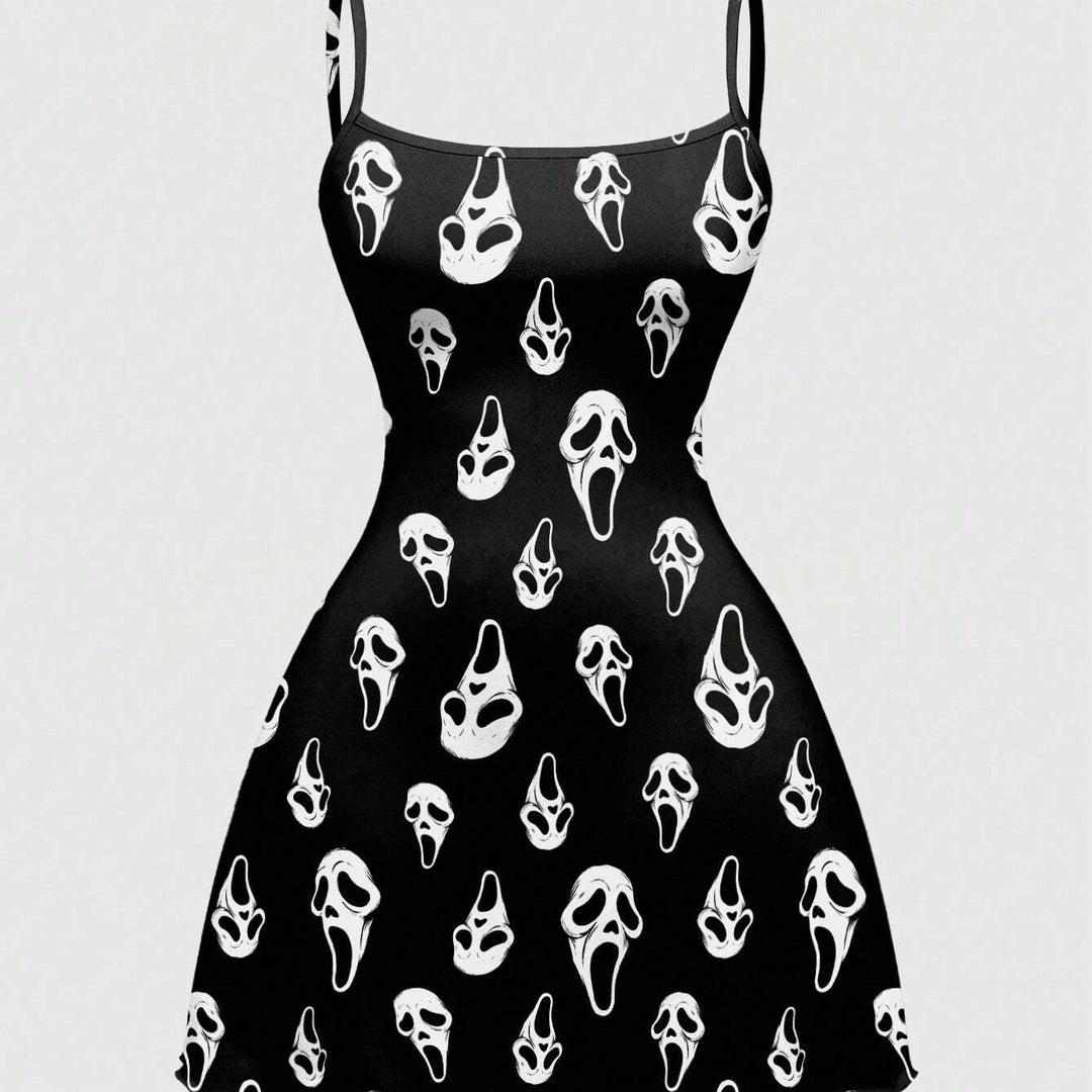 Phantom Curve Halloween Bodycon Mini Dress