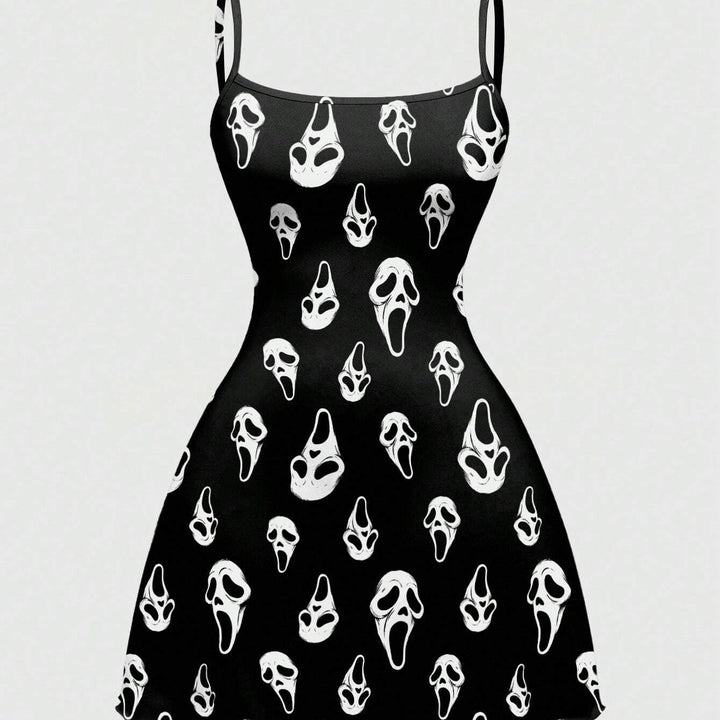 Phantom Curve Halloween Bodycon Mini Dress