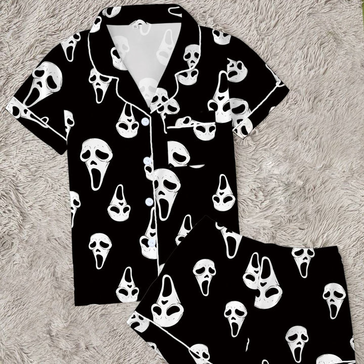 Phantom Nights Ghost Print Pajama Set