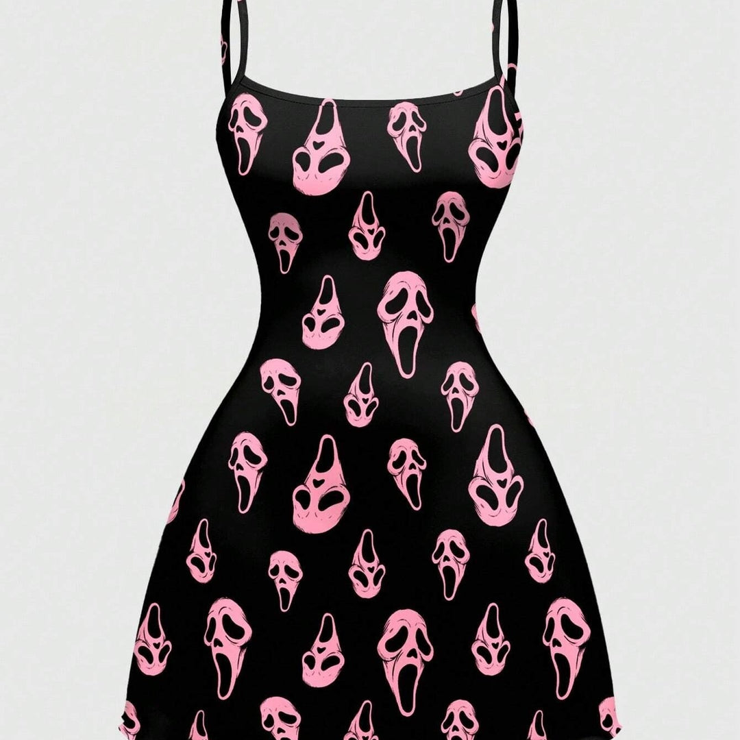 Phantom Curve Halloween Bodycon Mini Dress