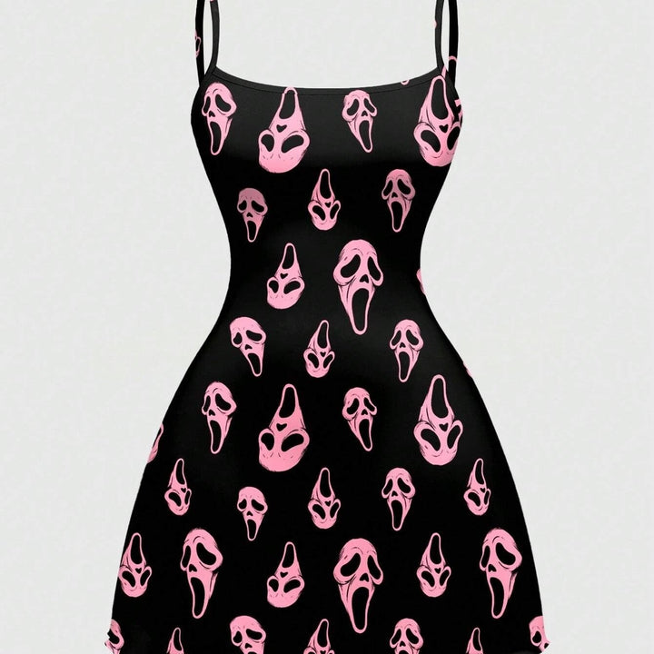 Phantom Curve Halloween Bodycon Mini Dress