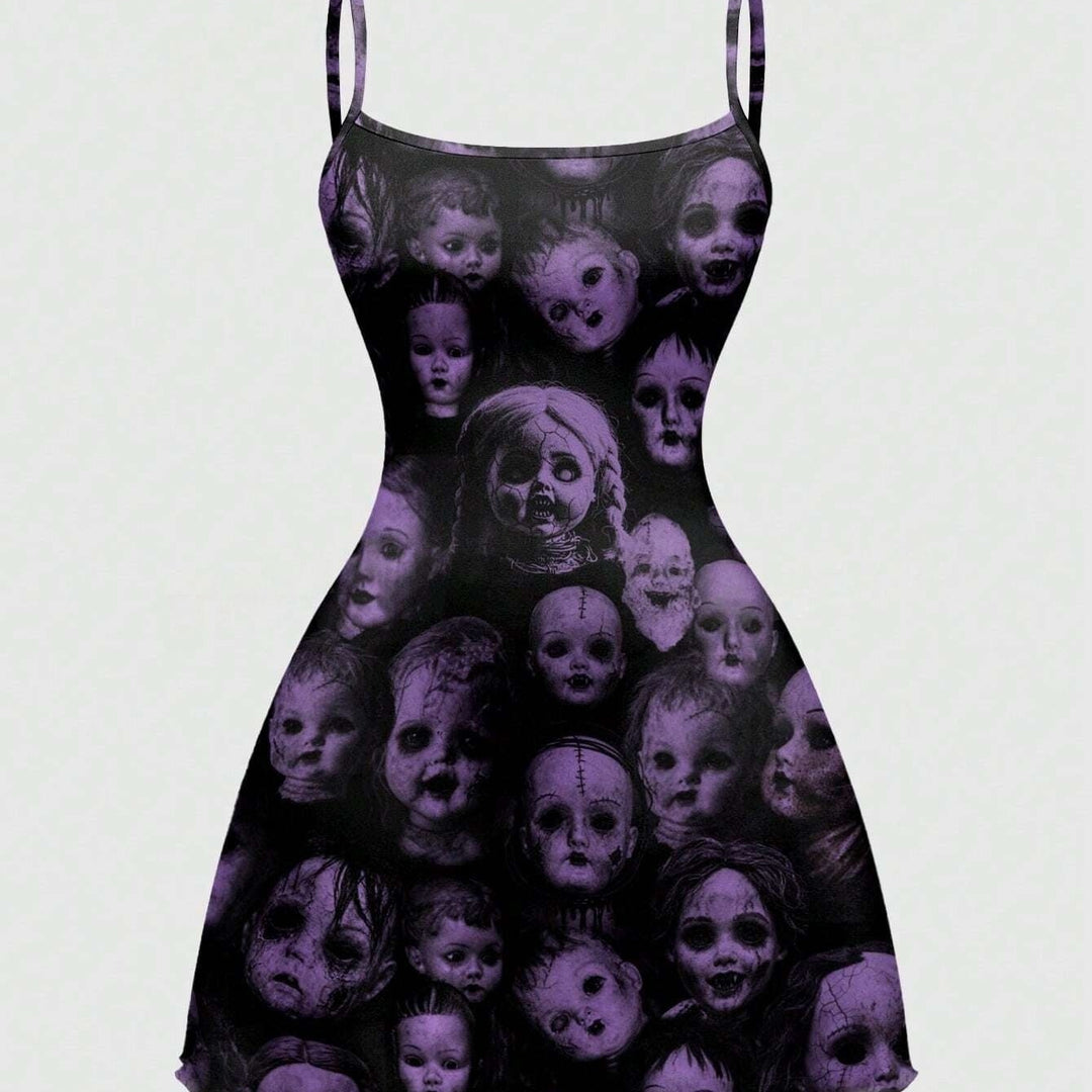 Phantom Curve Halloween Bodycon Mini Dress