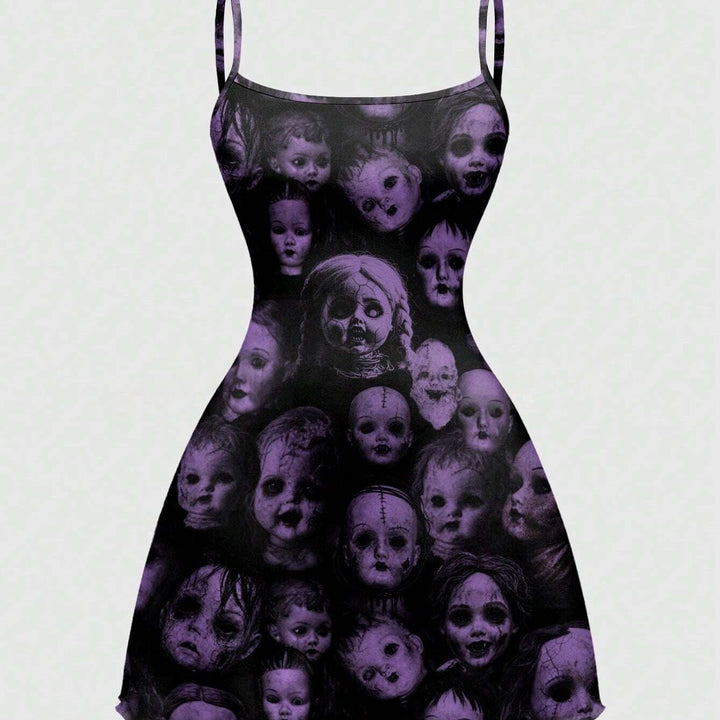 Phantom Curve Halloween Bodycon Mini Dress