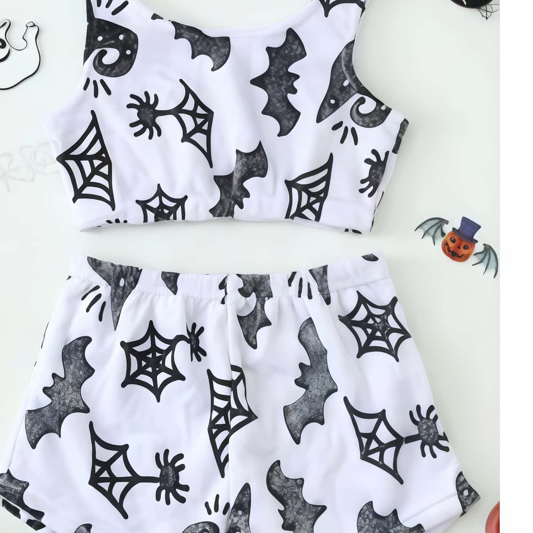 FrostHaunt Fleece-Lined Halloween Thermal Set