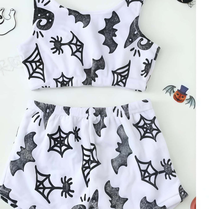 FrostHaunt Fleece-Lined Halloween Thermal Set