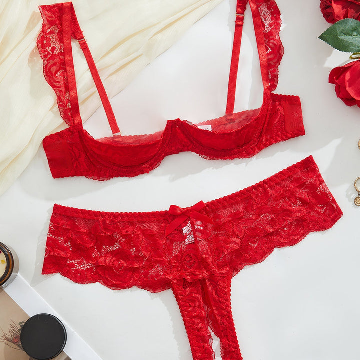 Élan Bloom Lace Bralette &amp; Brief Set