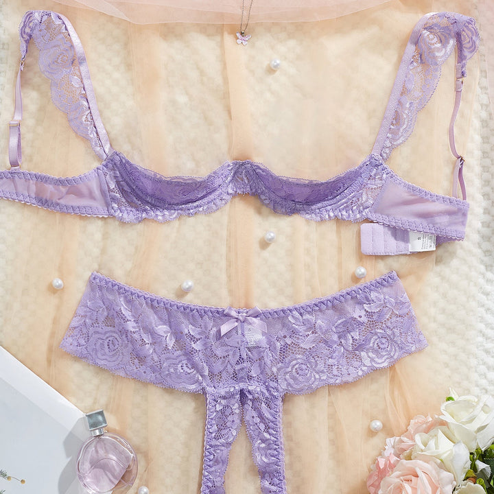 Élan Bloom Lace Bralette &amp; Brief Set