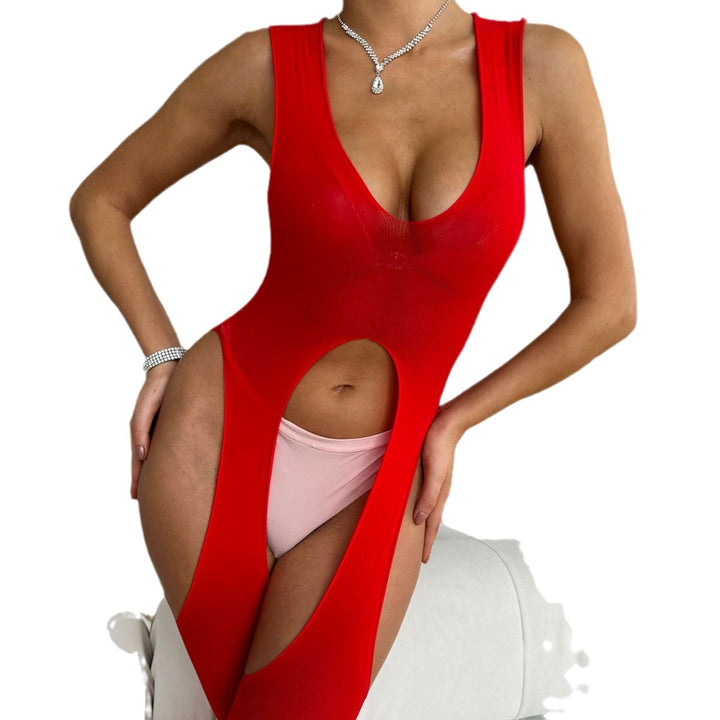 Aurexis Open-Curve Cutout Bodystocking