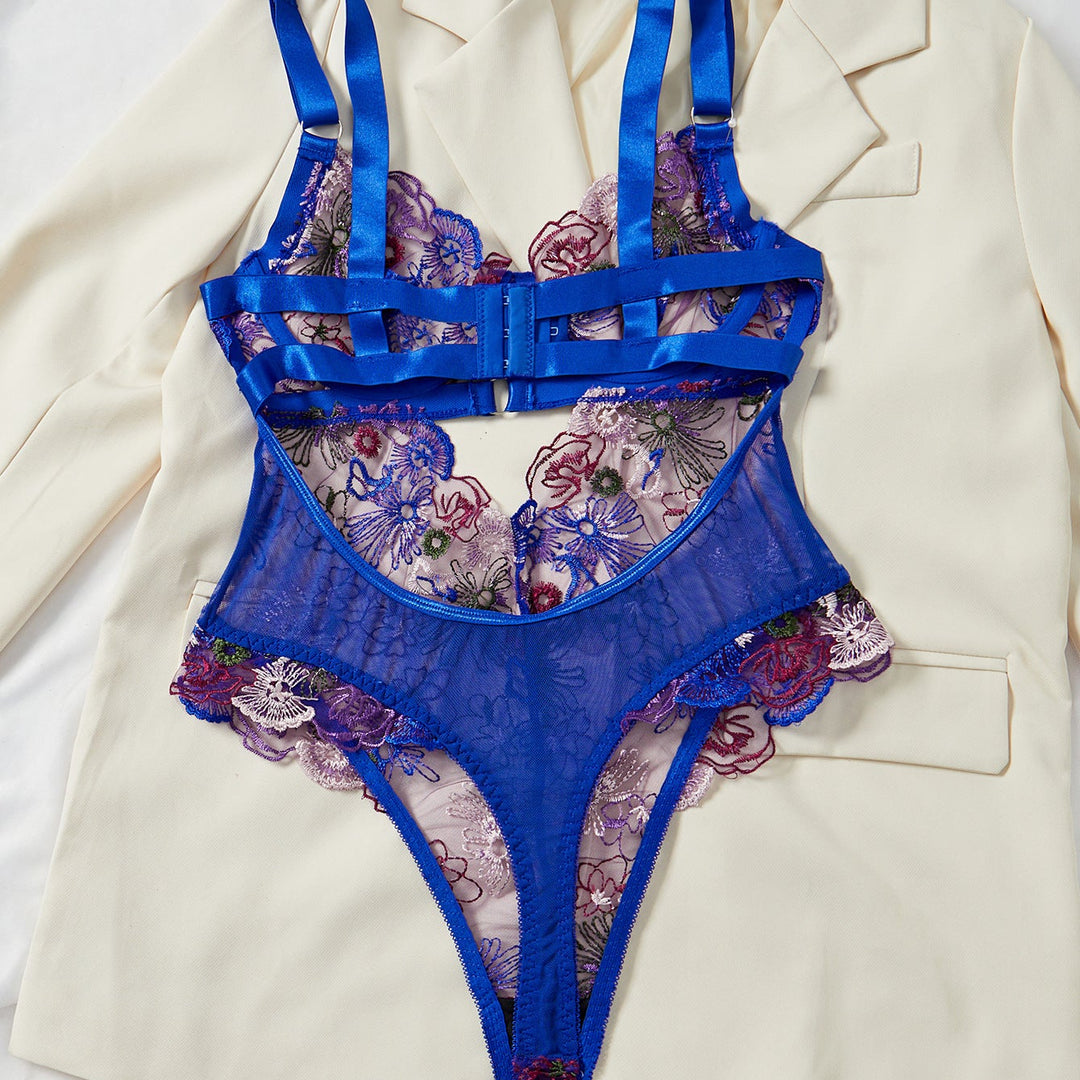 Maison Fleur Sculpting Embroidered Corset Bodysuit Set