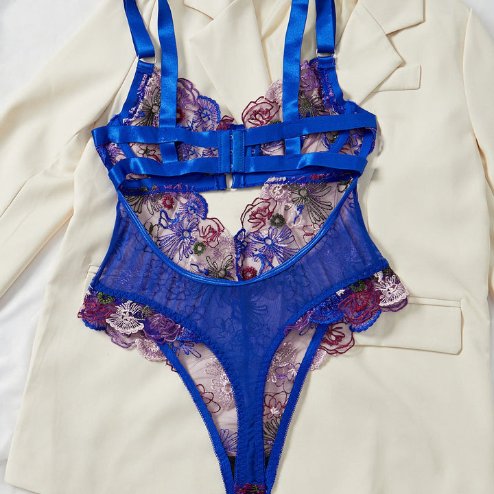 Maison Fleur Sculpting Embroidered Corset Bodysuit Set