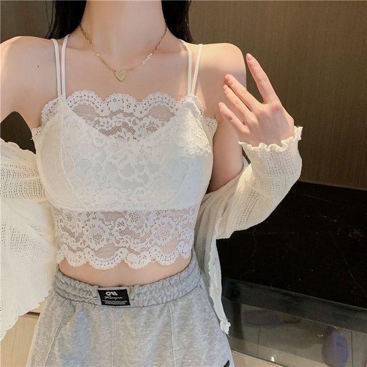 Luna Whisper Lace Camisole Crop Top