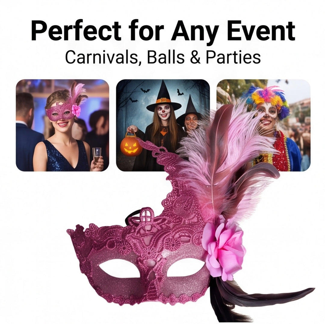 Feathered Masquerade Eye Mask
