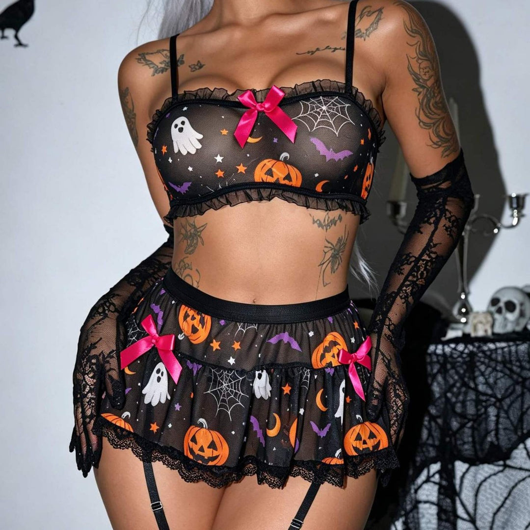 Midnight Mischief Halloween Garter Set