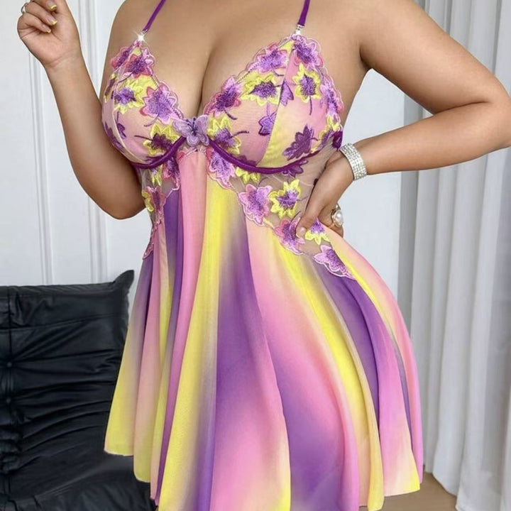 Aurielle Ombre Lace Babydoll