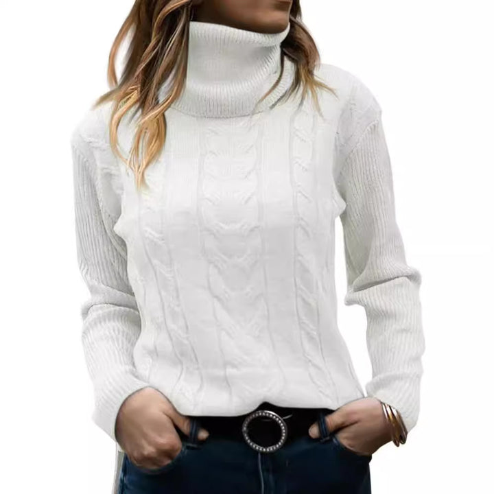 Harbor Cable-Knit Turtleneck Sweater
