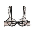 Sheer Embroidered Underwire Bra