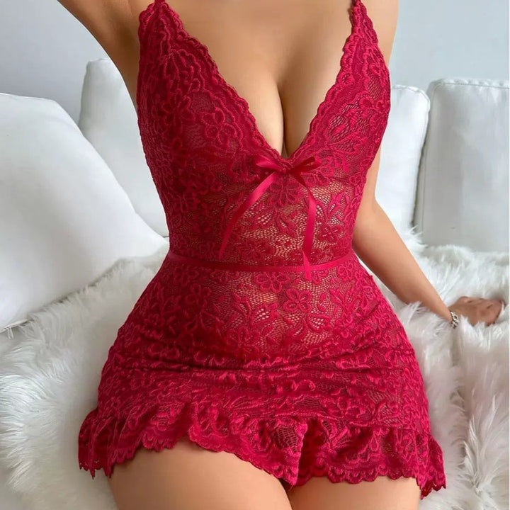 Aurelia Plunge Lace Bodycon Mini Dress