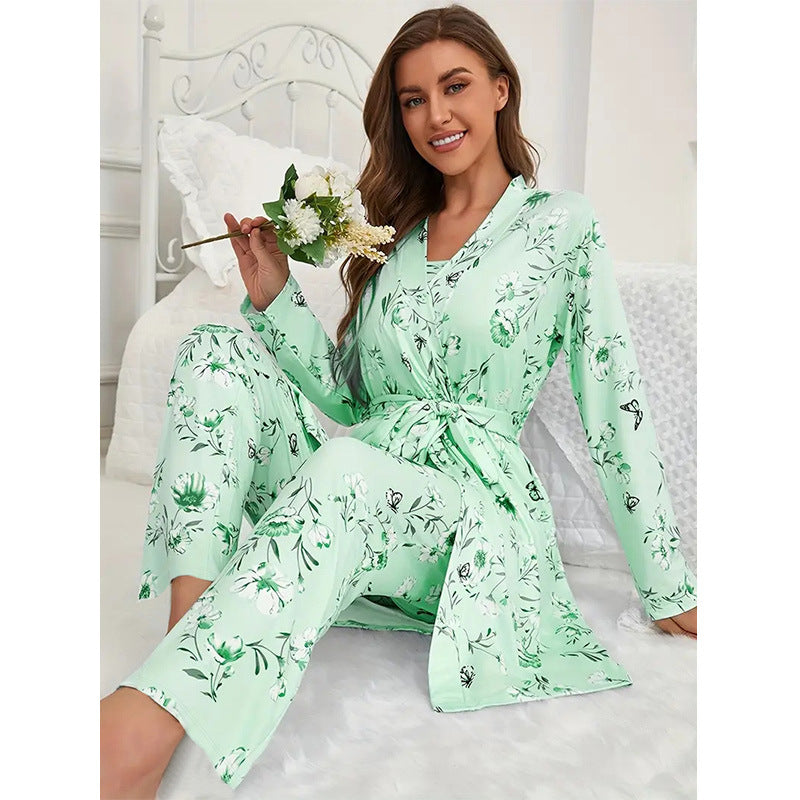 Garden Drift Floral Lounge Pajama Set