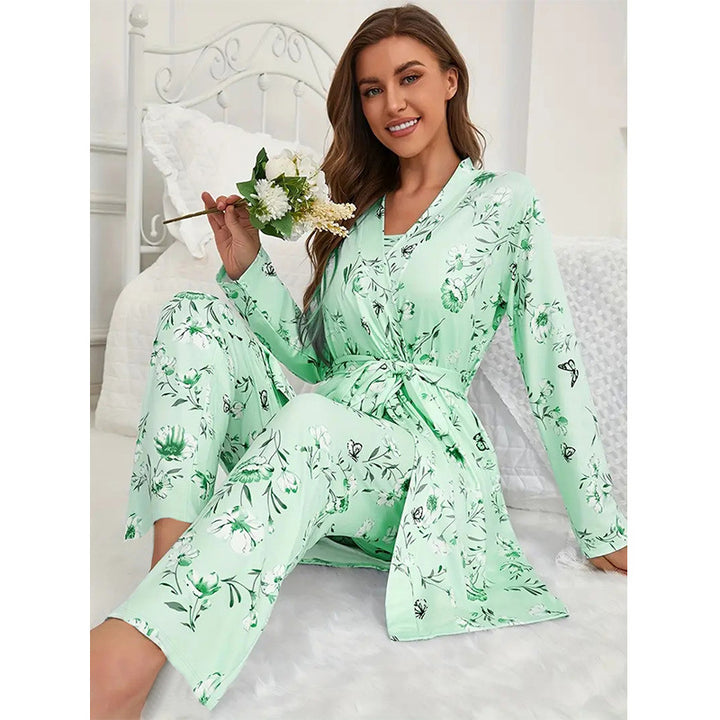 Garden Drift Floral Lounge Pajama Set