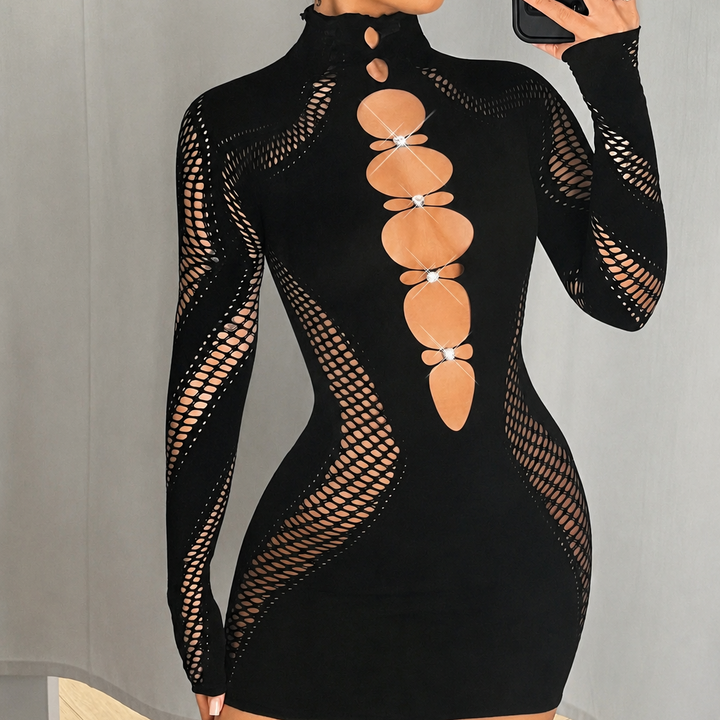 Veloura Cutout Knit Mini Dress