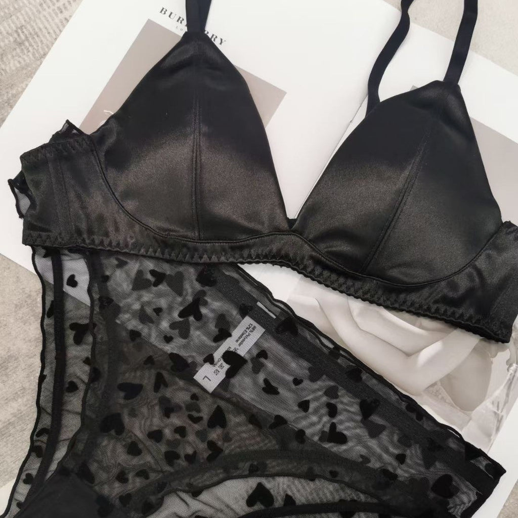 Stylish Bra and Sheer Panty Matching Underwear