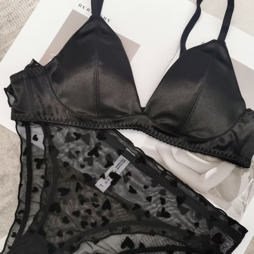 Stylish Bra and Sheer Panty Matching Underwear
