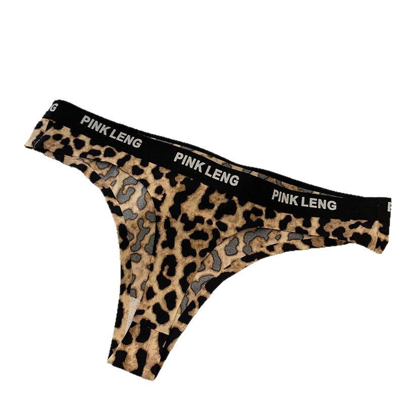 Women's Leopard Print Thong Panties