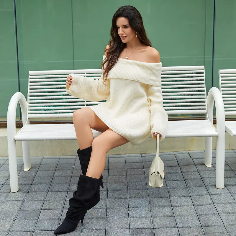 Elaris Off-Shoulder Knit Sweater