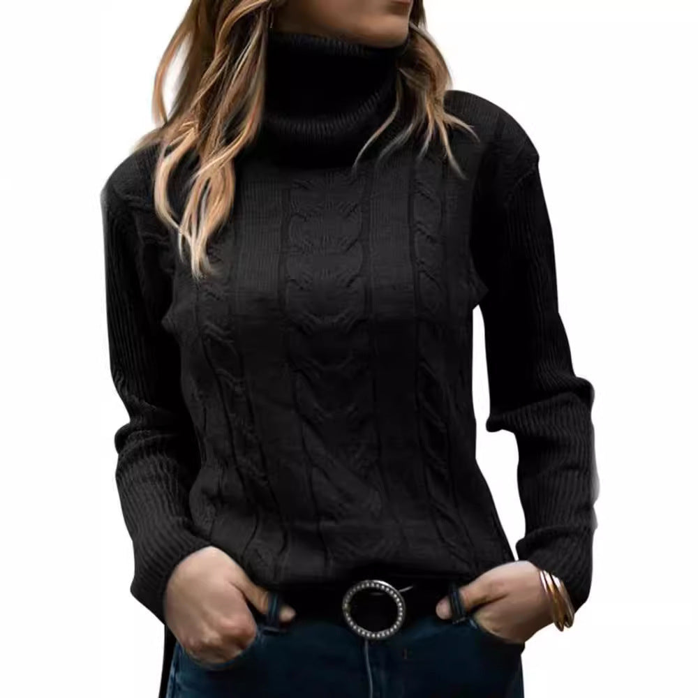 Harbor Cable-Knit Turtleneck Sweater