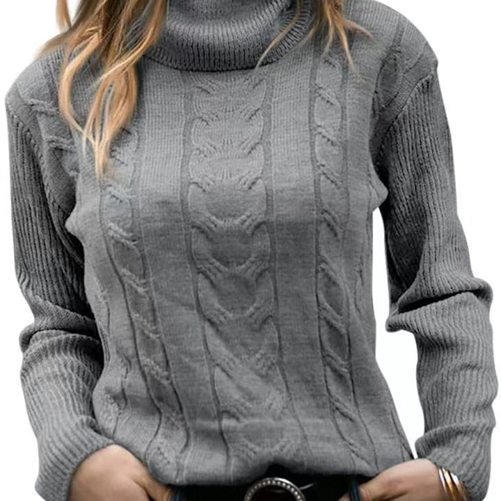 Harbor Cable-Knit Turtleneck Sweater