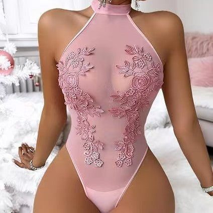 Noir Bloom Sheer Bodysuit