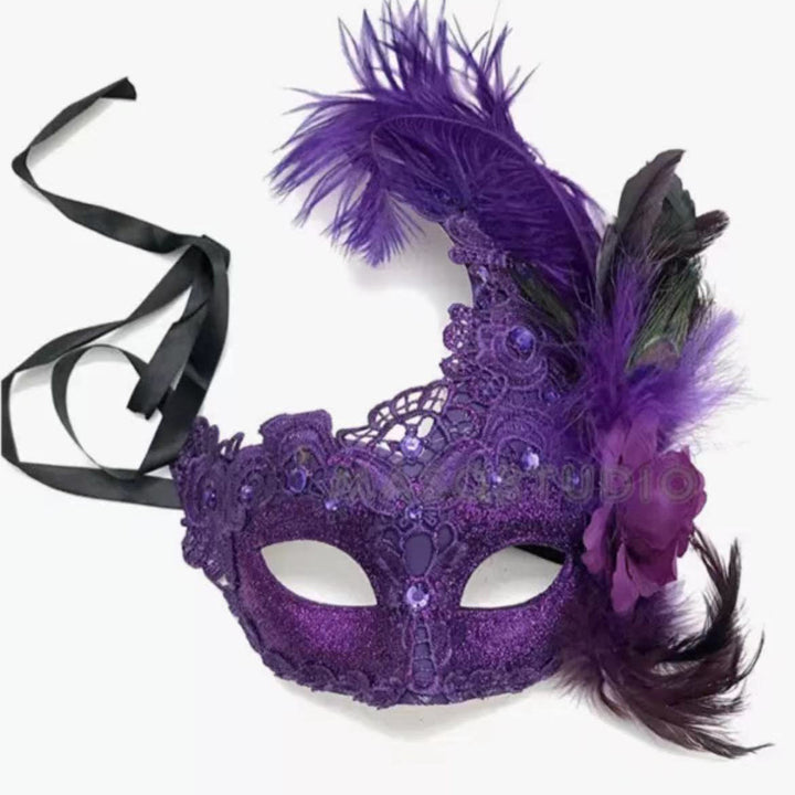 Feathered Masquerade Eye Mask