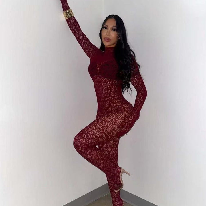 Noctavia Lace Illusion Jumpsuit