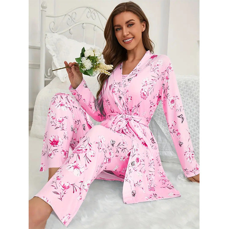 Garden Drift Floral Lounge Pajama Set