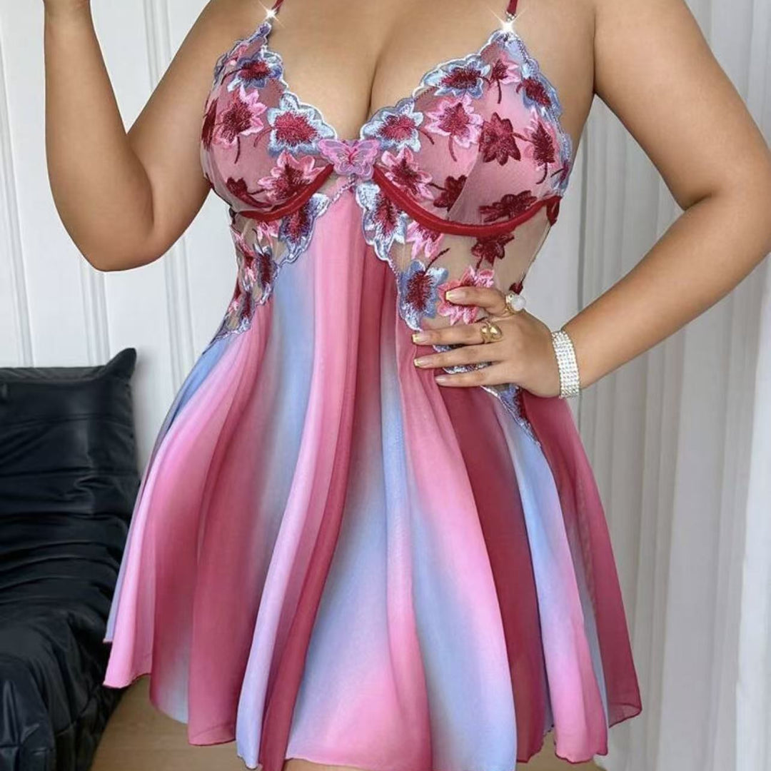 Aurielle Ombre Lace Babydoll