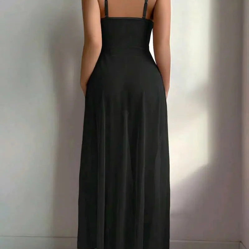 Lace Bloom High-Slit Nightdress