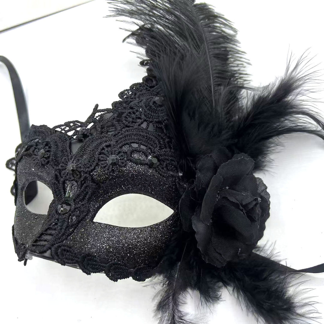 Feathered Masquerade Eye Mask