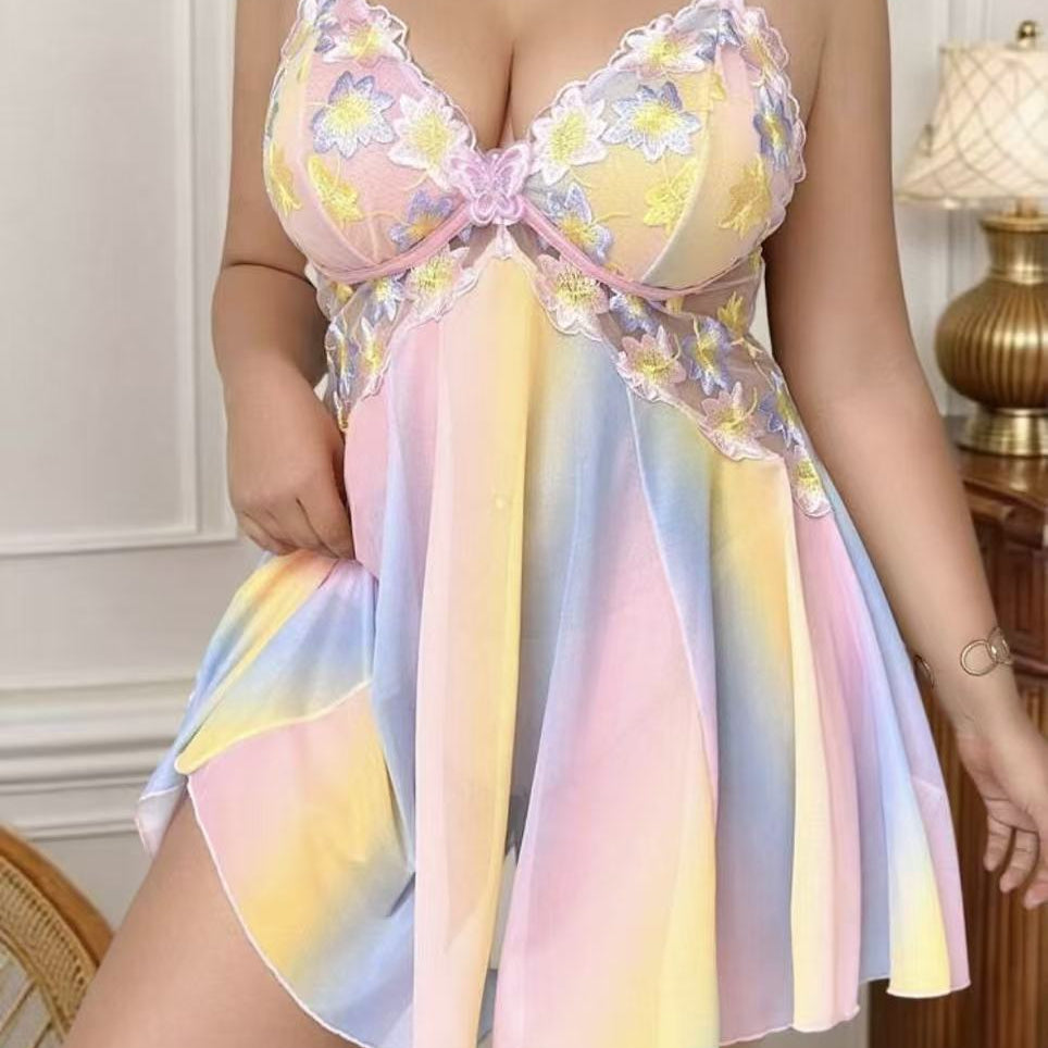 Aurielle Ombre Lace Babydoll