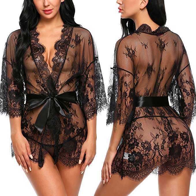 Sexy Sheer Mesh Lingerie Cover Up