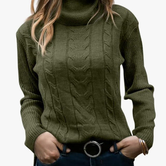 Harbor Cable-Knit Turtleneck Sweater