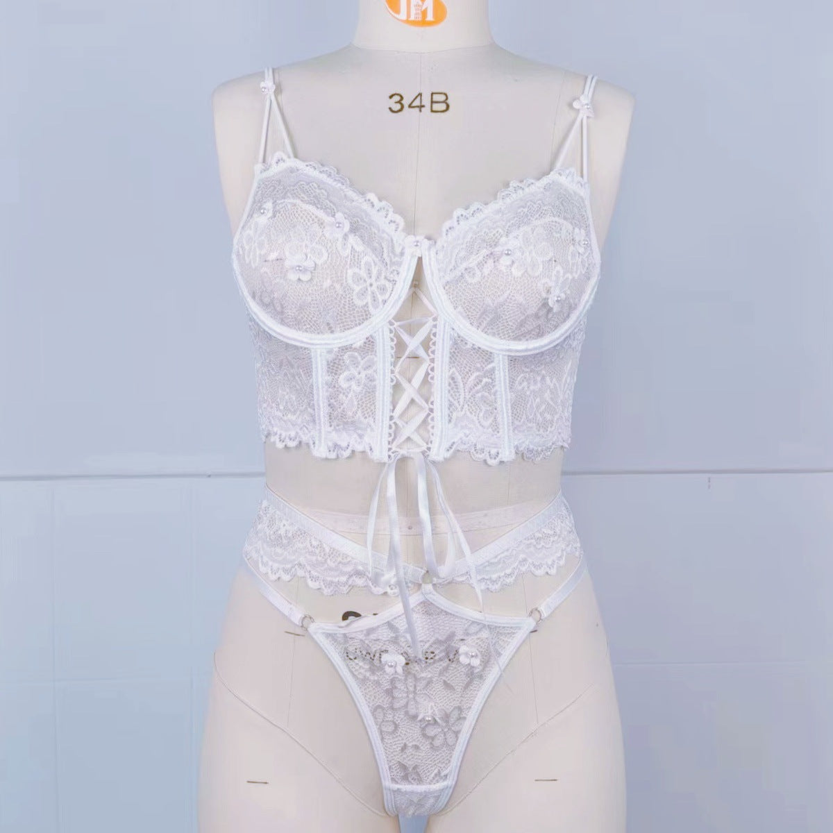 Women's Luxury Lace Bustier Lingerie Set