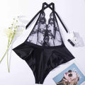 Embroidered Mesh Babydoll Lingerie