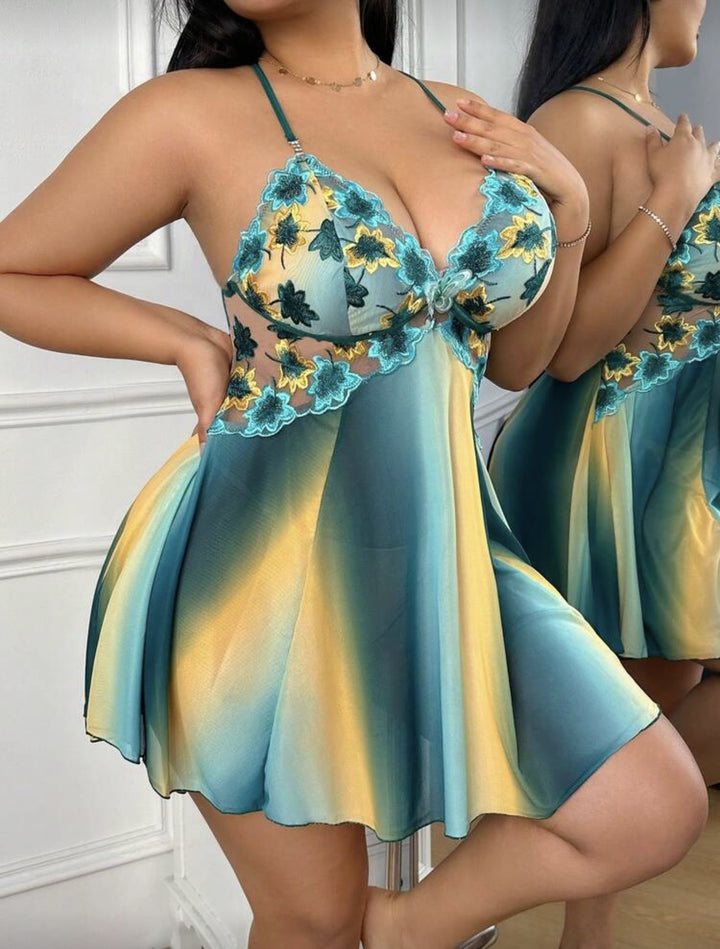 Aurielle Ombre Lace Babydoll
