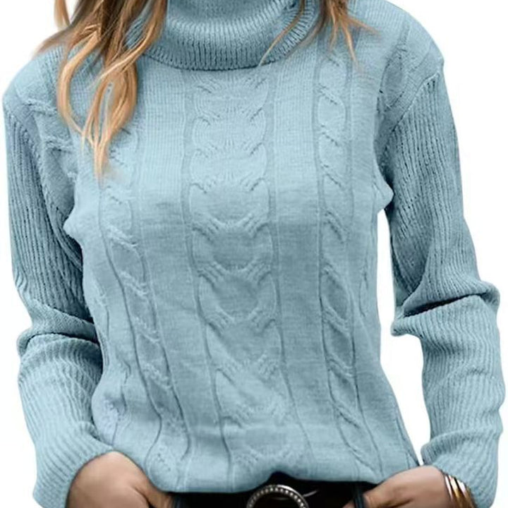 Harbor Cable-Knit Turtleneck Sweater