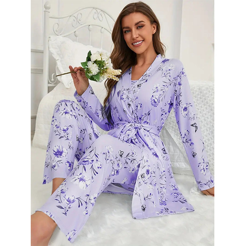 Garden Drift Floral Lounge Pajama Set