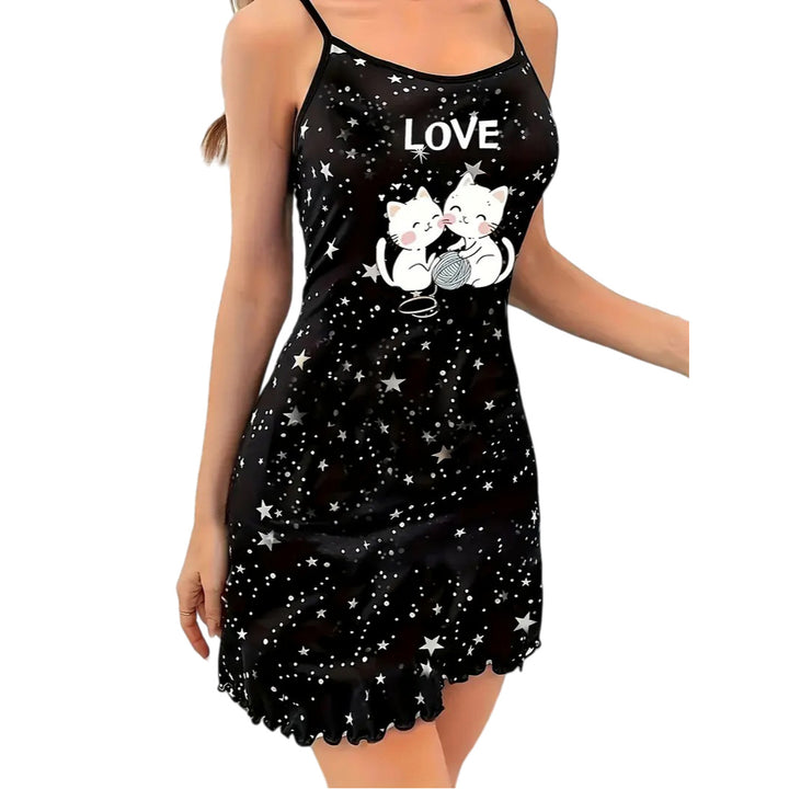 Ribbon Doodle Scallop Sleep Dress