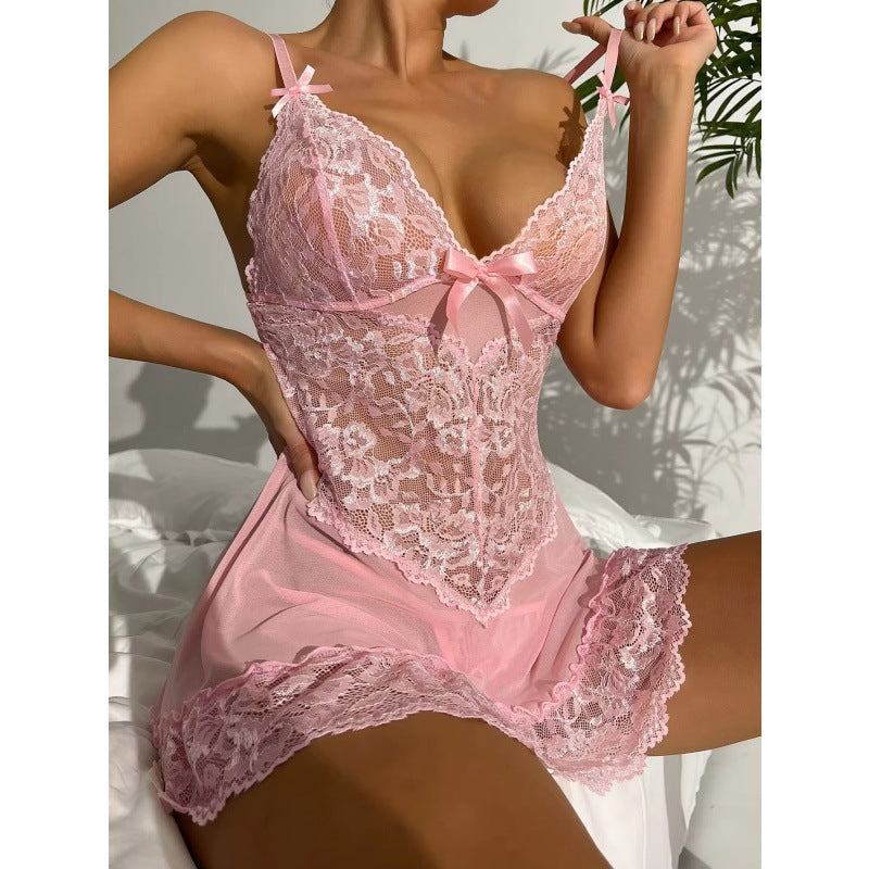 Roselune Lace Bow Babydoll