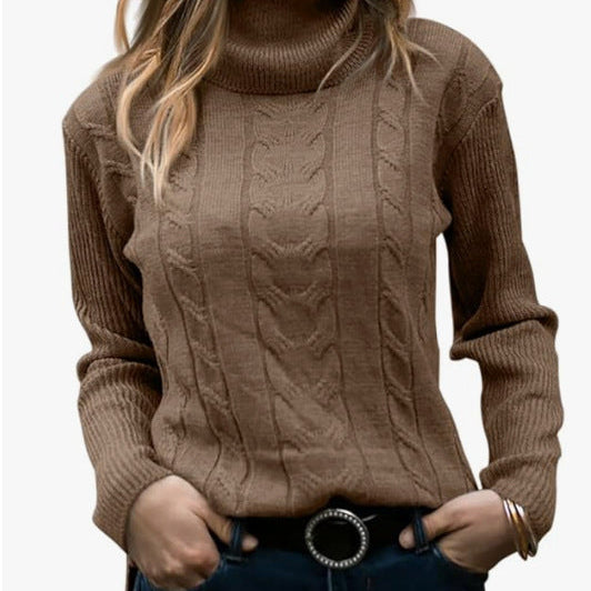 Harbor Cable-Knit Turtleneck Sweater